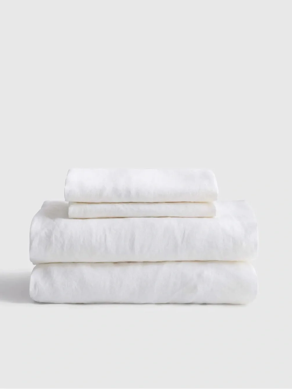 New Quince European Linen Sheet Set for King - White MSRP $214